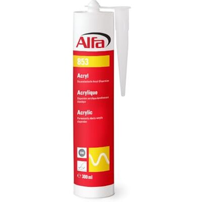 Alfa Mastic acrylique – Joints et fissures – blanc – 310 ml – 1 pièce - Publicité Alfa Mastic acrylique – Joints et fissures – blanc – 310 ml – 1 pièce - Publicité