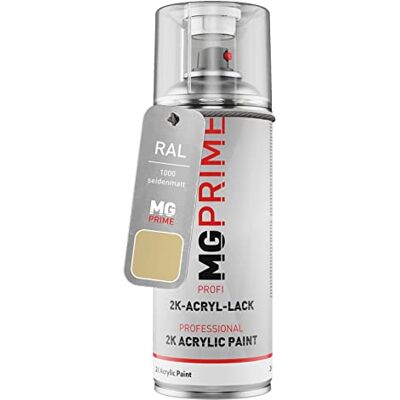PRiME RAL 1000 Beige vert/Green beige mat satiné acrylique bombe aérosol 2C 400ml séchage rapide - Publicité PRiME RAL 1000 Beige vert/Green beige mat satiné acrylique bombe aérosol 2C 400ml séchage rapide - Publicité