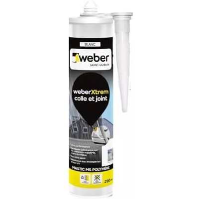 Weber Mastic multi usages hautes perfomances, blanc, 290ml, XTREM colle & joint, - Publicité Weber Mastic multi usages hautes perfomances, blanc, 290ml, XTREM colle & joint, - Publicité