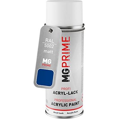 PRiME RAL 5002 Bleu outremer / Ultramarine blue mat, bombe de peinture acrylique bombe aérosol 400 ml, à séchage rapide - Publicité PRiME RAL 5002 Bleu outremer / Ultramarine blue mat, bombe de peinture acrylique bombe aérosol 400 ml, à séchage rapide - Publicité