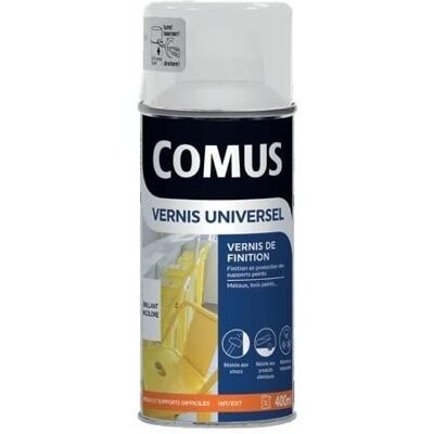 comus Vernis aérosol incolore brillant ® Coloris: Incolore - Publicité comus Vernis aérosol incolore brillant ® Coloris: Incolore - Publicité
