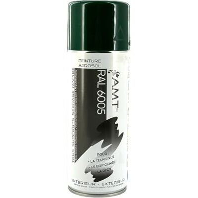 AMT Bombe de peinture Vert foncé RAL6005 Brillant 330ml Peinture acrylique - Publicité AMT Bombe de peinture Vert foncé RAL6005 Brillant 330ml Peinture acrylique - Publicité