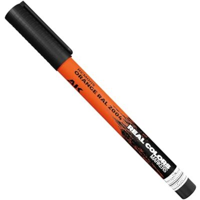 AK Interactive AK REAL COLORS MARKER RCM005 ORANGE RAL2004 - Publicité AK Interactive AK REAL COLORS MARKER RCM005 ORANGE RAL2004 - Publicité