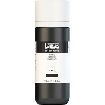 Peinture acrylique extra-fine noir d'ivoire Liquitex - 946 ml - Publicité Peinture acrylique extra-fine noir d'ivoire Liquitex - 946 ml - Publicité