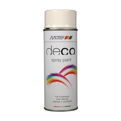 Motip - Deco Glycero Aerosol - RAL 9010 Blanc - Aerosol peinture - Publicité Motip - Deco Glycero Aerosol - RAL 9010 Blanc - Aerosol peinture - Publicité