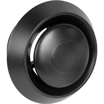 Vent Systems Diffuseur universel en plastique noir de 10,2 cm – Grille d'aération ronde réglable – Couvercle de conduit de plafond – Distribution d'air chaud et froid dans les bâtiments résidentiels - Publicité Vent Systems Diffuseur universel en plastique noir de 10,2 cm – Grille d'aération ronde réglable – Couvercle de conduit de plafond – Distribution d'air chaud et froid dans les bâtiments résidentiels - Publicité