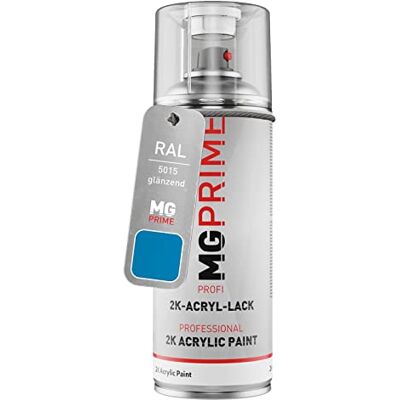 PRiME RAL 5015 Bleu ciel/Sky blue brillant acrylique bombe aérosol 2C 400ml séchage rapide - Publicité PRiME RAL 5015 Bleu ciel/Sky blue brillant acrylique bombe aérosol 2C 400ml séchage rapide - Publicité