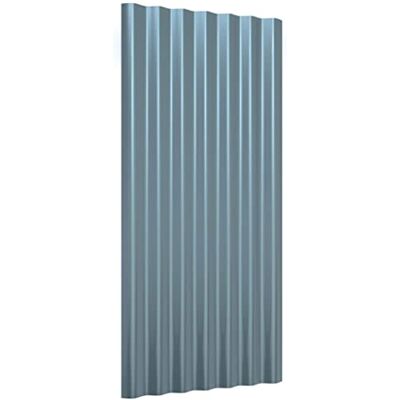 Tomostar Lot de 12 Panneaux de Toit Ondulées, Plaque de Toit Panneaux de Toiture 12 pcs Acier enduit de poudre Gris 80x36 cm - Publicité Tomostar Lot de 12 Panneaux de Toit Ondulées, Plaque de Toit Panneaux de Toiture 12 pcs Acier enduit de poudre Gris 80x36 cm - Publicité