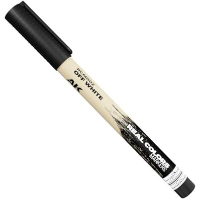 AK Interactive AK REAL COLORS MARKER RCM002 OFF WHITE - Publicité AK Interactive AK REAL COLORS MARKER RCM002 OFF WHITE - Publicité
