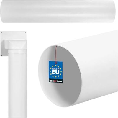 KOTARBAU - Conduit de ventilation - Blanc - Ø100 mm - 500 mm - Publicité KOTARBAU - Conduit de ventilation - Blanc - Ø100 mm - 500 mm - Publicité