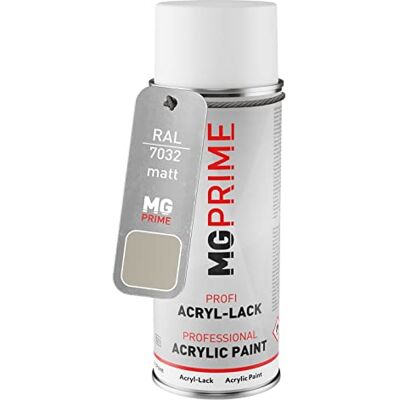 PRiME RAL 7032 Gris silex/Pebble grey mat, bombe de peinture acrylique bombe aérosol 400 ml, à séchage rapide - Publicité PRiME RAL 7032 Gris silex/Pebble grey mat, bombe de peinture acrylique bombe aérosol 400 ml, à séchage rapide - Publicité