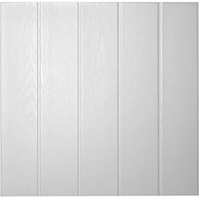 Decosa Dalle de plafond ATHEN polystyrène effet bois-couleur blanc 50 x 50 cm 2 sachets (=4 m2) - Publicité Decosa Dalle de plafond ATHEN polystyrène effet bois-couleur blanc 50 x 50 cm 2 sachets (=4 m2) - Publicité