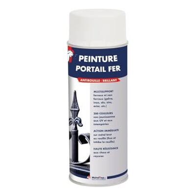 Metaltop Peinture Portail Fer Vert mousse RAL 6005 Bombe 400 ml Protection antirouille et finition durable pour métal extérieur - Publicité Metaltop Peinture Portail Fer Vert mousse RAL 6005 Bombe 400 ml Protection antirouille et finition durable pour métal extérieur - Publicité