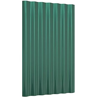 Tomostar Lot de 12 Panneaux de Toit Ondulées, Plaque de Toit Panneaux de Toiture 12 pcs Acier galvanisé Vert 60x36 cm - Publicité Tomostar Lot de 12 Panneaux de Toit Ondulées, Plaque de Toit Panneaux de Toiture 12 pcs Acier galvanisé Vert 60x36 cm - Publicité