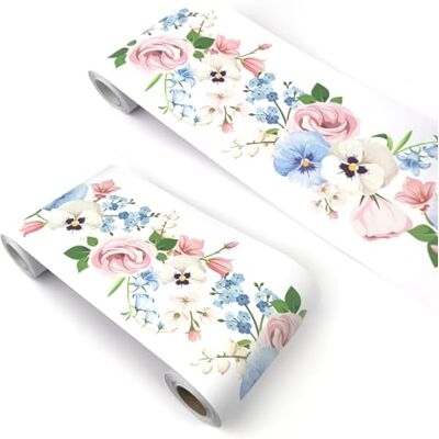 VisitRyl Frise Murale Autocollante Fleur de cloche bleue et blanche yx208 12cm X 1000cm Adhésive Réutilisable pour Décoration Intérieure Facile à Poser - Publicité VisitRyl Frise Murale Autocollante Fleur de cloche bleue et blanche yx208 12cm X 1000cm Adhésive Réutilisable pour Décoration Intérieure Facile à Poser - Publicité