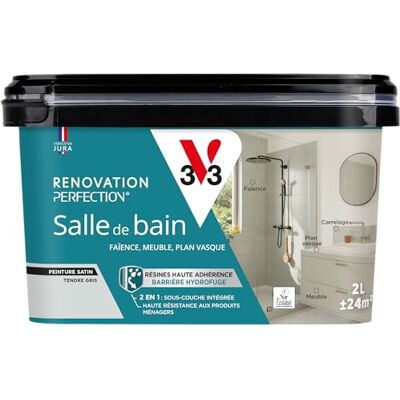 Peinture V33 Rénovation Perfection Tendre Gris Satin - Peinture - Publicité Peinture V33 Rénovation Perfection Tendre Gris Satin - Peinture - Publicité