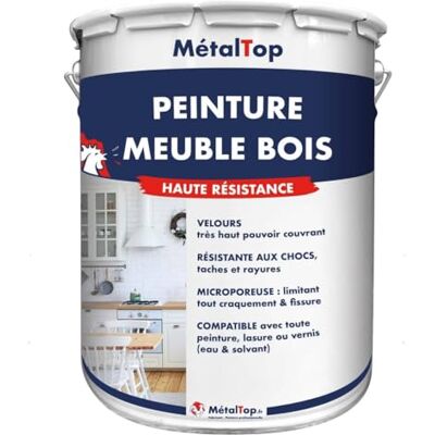 Metaltop Peinture Meuble Bois Blanc pur RAL 9010-1 L Protège le bois contre les agressions quotidiennes - Publicité Metaltop Peinture Meuble Bois Blanc pur RAL 9010-1 L Protège le bois contre les agressions quotidiennes - Publicité