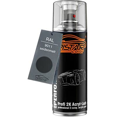 TRISTARcolor RAL 9011 Graphitschwarz mat satiné Bombe de peinture acrylique 2K aérosol peinture à vaporiser peinture à pulvériser 400 ml séchage rapide - Publicité TRISTARcolor RAL 9011 Graphitschwarz mat satiné Bombe de peinture acrylique 2K aérosol peinture à vaporiser peinture à pulvériser 400 ml séchage rapide - Publicité