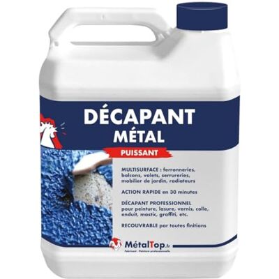 Metaltop Decapant Metal 5 L Spécial surfaces métalliques et supports complexes - Publicité Metaltop Decapant Metal 5 L Spécial surfaces métalliques et supports complexes - Publicité