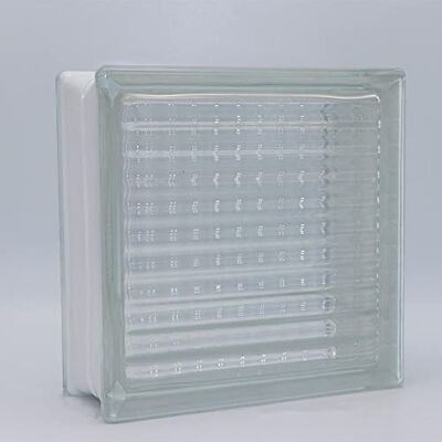Fuchs Design 5 pièces FUCHS briques de verre quadrillé incolore 19x19x8 cm - Publicité Fuchs Design 5 pièces FUCHS briques de verre quadrillé incolore 19x19x8 cm - Publicité