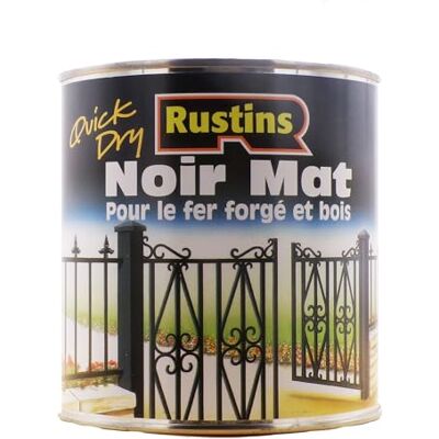 Rustins acrylique métal noir mat, fer et bois peinture extérieure et intérieure à séchage rapide 1L 12 à 14m² - Publicité Rustins acrylique métal noir mat, fer et bois peinture extérieure et intérieure à séchage rapide 1L 12 à 14m² - Publicité