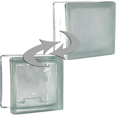 Fuchs Design 5 pièce FUCHS briques de verre nuage incolore 1 face satinée 11,5x11,5x8 cm - Publicité Fuchs Design 5 pièce FUCHS briques de verre nuage incolore 1 face satinée 11,5x11,5x8 cm - Publicité