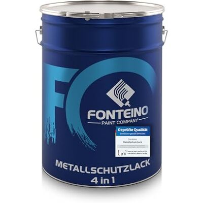 Fonteino Peinture métal glycéro 3 en 1 Ultra résistante Protection fer, acier Antirouille, Hydrofuge Bronze 5L - Publicité Fonteino Peinture métal glycéro 3 en 1 Ultra résistante Protection fer, acier Antirouille, Hydrofuge Bronze 5L - Publicité