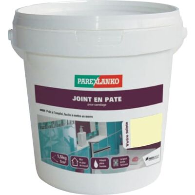 Parexlanko , Joint en Pâte prêt à l'emploi, Joint de carrelage compris entre 1 à 6mm pour mur et plan de travail intérieur, Ecru, 1,5 kg - Publicité Parexlanko , Joint en Pâte prêt à l'emploi, Joint de carrelage compris entre 1 à 6mm pour mur et plan de travail intérieur, Ecru, 1,5 kg - Publicité