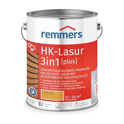 Remmers - Aqua HK-Lasur 3in1 RC-365 - chêne clair - 5 l - vernis de protection du bois - Publicité Remmers - Aqua HK-Lasur 3in1 RC-365 - chêne clair - 5 l - vernis de protection du bois - Publicité