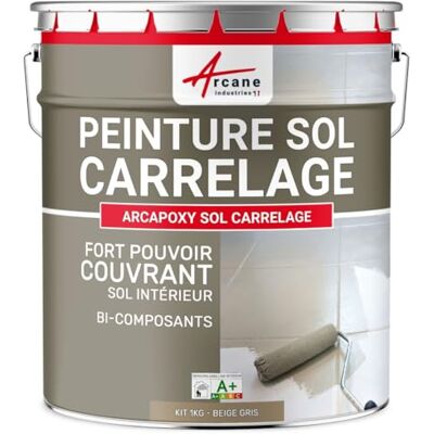 Arcane Industries - Arcapoxy Sol Peinture carrelage - Résine - Beige Gris - Publicité Arcane Industries - Arcapoxy Sol Peinture carrelage - Résine - Beige Gris - Publicité