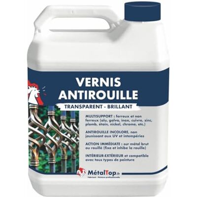Metaltop Vernis Antirouille 1 L Protection durable antirouille pour métal extérieur - Publicité Metaltop Vernis Antirouille 1 L Protection durable antirouille pour métal extérieur - Publicité