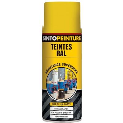 SINTO Peinture aérosol Teintes RAL Professionnels 400ml Couleur: Jaune brillant RAL1021 - Publicité SINTO Peinture aérosol Teintes RAL Professionnels 400ml Couleur: Jaune brillant RAL1021 - Publicité