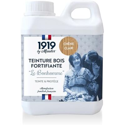 MAULER 1919 BY Teinture bois, meuble & parquet Le Bonhomme Chêne Clair 2,5L Protège contre les taches grâce à un fond dur intégré - Publicité MAULER 1919 BY Teinture bois, meuble & parquet Le Bonhomme Chêne Clair 2,5L Protège contre les taches grâce à un fond dur intégré - Publicité