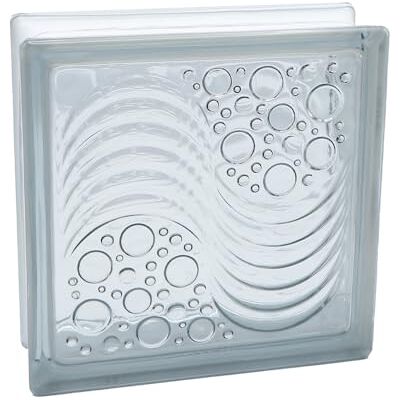 Fuchs Design Basic Ocean Lot de 4 blocs de construction en verre transparent et satiné Convient pour créer une cloison de séparation, comme séparateur de pièce ou comme cloison de douche - Publicité Fuchs Design Basic Ocean Lot de 4 blocs de construction en verre transparent et satiné Convient pour créer une cloison de séparation, comme séparateur de pièce ou comme cloison de douche - Publicité