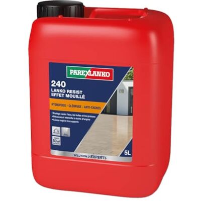 Parexlanko Hydro-oléofuge de surface 240 Lanko Resist Effet Mouillé Protection anti-tache des sols et murs Rehausse la teinte d’origine 5L - Publicité Parexlanko Hydro-oléofuge de surface 240 Lanko Resist Effet Mouillé Protection anti-tache des sols et murs Rehausse la teinte d’origine 5L - Publicité