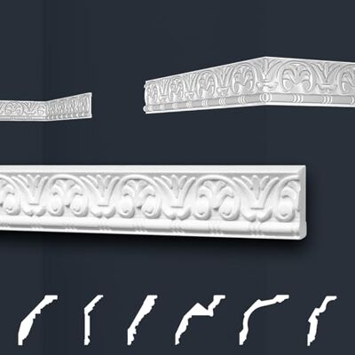 Marbet Design Moulures de plafond Marbet blanc paquet économique de styrofoam EPS Moulures stucco à motifs, en design traditionnel (20 mètres B-10) styromousse moulures profilés décoratifs stucco - Publicité Marbet Design Moulures de plafond Marbet blanc paquet économique de styrofoam EPS Moulures stucco à motifs, en design traditionnel (20 mètres B-10) styromousse moulures profilés décoratifs stucco - Publicité