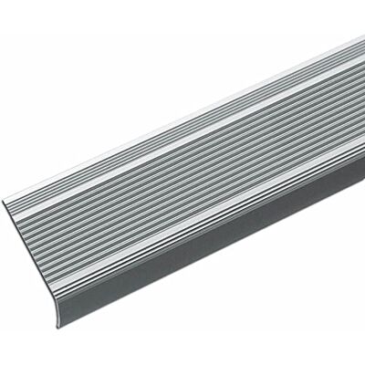 casa pura Profilé d'escalier en aluminium en forme de L 1 pièce, longueur 134 x 3 x 2 cm Auto-adhésif Nez de marche pour parquet et stratifié angulaire Argenté - Publicité casa pura Profilé d'escalier en aluminium en forme de L 1 pièce, longueur 134 x 3 x 2 cm Auto-adhésif Nez de marche pour parquet et stratifié angulaire Argenté - Publicité