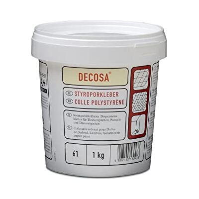 Decosa Colle Polystyrène blanc seau 1 kg 6 seaux - Publicité Decosa Colle Polystyrène blanc seau 1 kg 6 seaux - Publicité