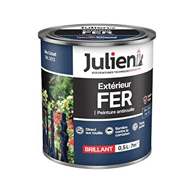 JULIEN - Solvant peinture fer métal anti rouille - Bleue cobalt - 0.5L - Paint - Publicité JULIEN - Solvant peinture fer métal anti rouille - Bleue cobalt - 0.5L - Paint - Publicité