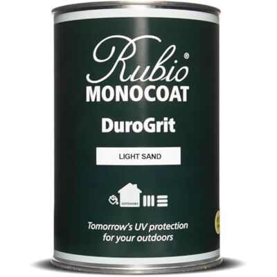 Rubio Monocoat Saturateur bois d'extérieur DuroGrit, Teinture & Scellant Light Sand 1 couche, protection UV pour terrasses, clôtures & meubles Échantillon 1L - Publicité Rubio Monocoat Saturateur bois d'extérieur DuroGrit, Teinture & Scellant Light Sand 1 couche, protection UV pour terrasses, clôtures & meubles Échantillon 1L - Publicité