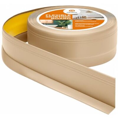 Garmin Plinthe Souple en PVC 50 x 20 mm Autoadhésive Sable, 5 m Bande de finition en PVC avec fraisages, décorative, résistante aux UV, pour cuisine, salle de bain, mur & sol - Publicité Garmin Plinthe Souple en PVC 50 x 20 mm Autoadhésive Sable, 5 m Bande de finition en PVC avec fraisages, décorative, résistante aux UV, pour cuisine, salle de bain, mur & sol - Publicité