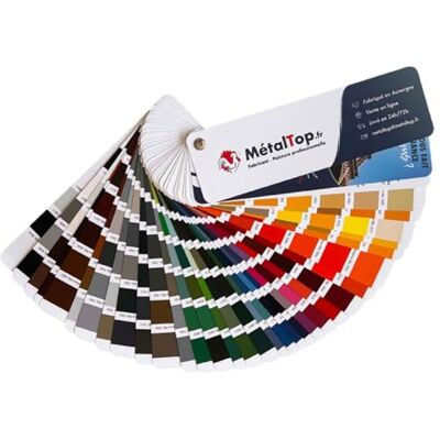 Metaltop Métaltop Nuancier Peinture Ral Nuancier RAL universel – 191 couleurs de référence pour peinture mur, bois, métal, sol ou toiture. Publicité Metaltop Métaltop Nuancier Peinture Ral Nuancier RAL universel – 191 couleurs de référence pour peinture mur, bois, métal, sol ou toiture. Publicité