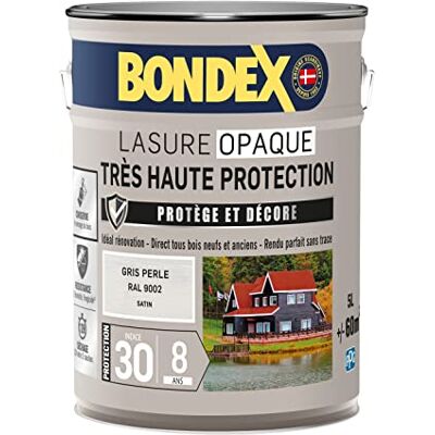 BONDEX Teinture satinée pour bois - Gris perle - 5 L - Publicité BONDEX Teinture satinée pour bois - Gris perle - 5 L - Publicité
