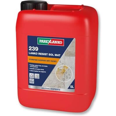 Parexlanko Hydrofuge et oléofuge de surface 239 Lanko Resist Sol Mat Protection longue durée des sols Incolore Idéal en terrasse 5L - Publicité Parexlanko Hydrofuge et oléofuge de surface 239 Lanko Resist Sol Mat Protection longue durée des sols Incolore Idéal en terrasse 5L - Publicité