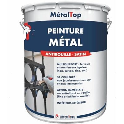 Metaltop Peinture Metal Ivoire RAL 1014-15 L Protection antirouille durable pour surfaces métalliques - Publicité Metaltop Peinture Metal Ivoire RAL 1014-15 L Protection antirouille durable pour surfaces métalliques - Publicité