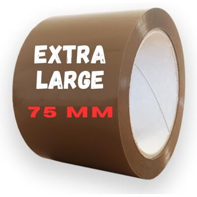 SANYGIENE Rouleau Adhésif Extra Large Marron Emballage Expédition Déménagement 75 mm X 100 m Extra Long Résistant Kit de 6 Rouleaux Epaisseur 48 microns Silencieux - Publicité SANYGIENE Rouleau Adhésif Extra Large Marron Emballage Expédition Déménagement 75 mm X 100 m Extra Long Résistant Kit de 6 Rouleaux Epaisseur 48 microns Silencieux - Publicité