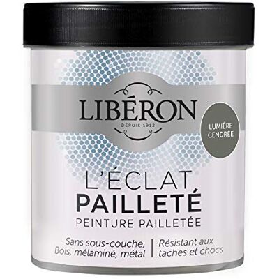 Libéron Peinture décorative L'éclat Pailleté, Lumière Cendrée, 500 ML - Publicité Libéron Peinture décorative L'éclat Pailleté, Lumière Cendrée, 500 ML - Publicité