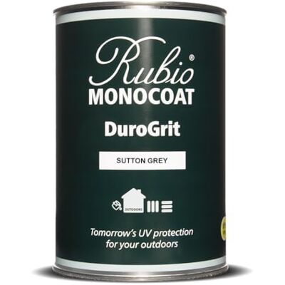 Rubio Monocoat Saturateur bois d'extérieur DuroGrit, Teinture & Scellant Sutton Grey 1 couche, protection UV pour terrasses, clôtures & meubles Échantillon 0,5L - Publicité Rubio Monocoat Saturateur bois d'extérieur DuroGrit, Teinture & Scellant Sutton Grey 1 couche, protection UV pour terrasses, clôtures & meubles Échantillon 0,5L - Publicité