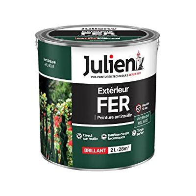 JULIEN - Solvant Fer Métal Anti-Rouille Basque Vert - RAL6005 - 2L Brillant - Paint - Publicité JULIEN - Solvant Fer Métal Anti-Rouille Basque Vert - RAL6005 - 2L Brillant - Paint - Publicité