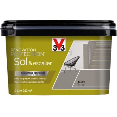 Peinture de Rénovation Taupe V33 pour Sols & Escaliers - Peinture - Publicité Peinture de Rénovation Taupe V33 pour Sols & Escaliers - Peinture - Publicité